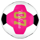 Gepersonaliseerd Schattige roze Voetbal (Gedraaid)