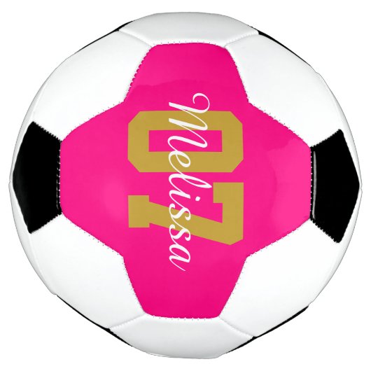 Gepersonaliseerd Schattige roze Voetbal (Gedraaid)