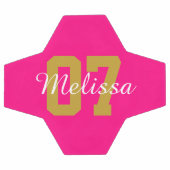 Gepersonaliseerd Schattige roze Voetbal (Enkel)