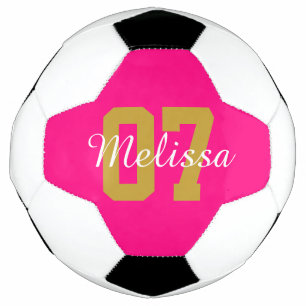 Gepersonaliseerd Schattige roze Voetbal