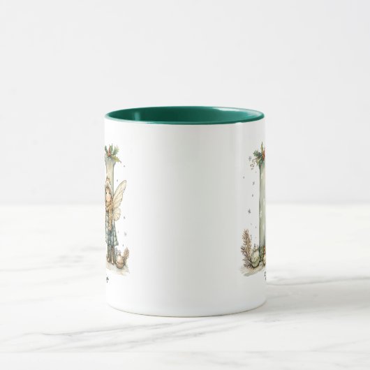 Gepersonaliseerd Schattige Sprookje Kerstcadeau Mok (Midden)