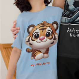 Gepersonaliseerd Schattige Tiger Kind T-shirt