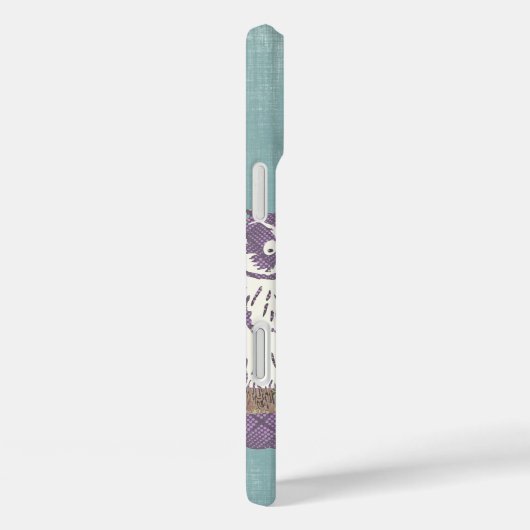 Gepersonaliseerd Schattige uilenmonogram Case-Mate iPhone Case (Achterkant / Rechts)