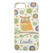 Gepersonaliseerd Schattige uilenpatroon Case-Mate iPhone Case (Achterkant)