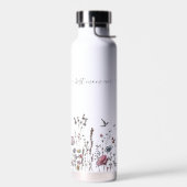 Gepersonaliseerd Schattige Wildflower Chic Design  Waterfles (Links)