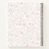 Gepersonaliseerd Schattige Zacht Roze Bloemen Jour Notitieboek (Achterkant)