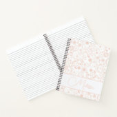 Gepersonaliseerd Schattige Zacht Roze Bloemen Jour Notitieboek (Binnen)