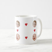 Gepersonaliseerd Schattigee Baby Face 2 Foto's Mok (Voorkant rechts)