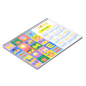 Gepersonaliseerd Schattigee en Happy Home Calender Notitieboek (Linkerzijde)