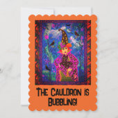 Gepersonaliseerd Schattigee HeksenHalloween-feestu Feestdagenkaart (Voorkant)