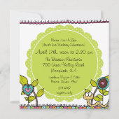 Gepersonaliseerd Schattigee safari verjaardagsuitn Kaart (Achterkant)