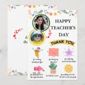 Gepersonaliseerd Schattigee Teacher's Thank You Ca Kaart (Voorkant / Achterkant)