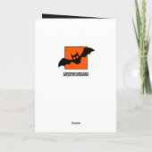 Gepersonaliseerd | Schattigee vleermuis Trick or t Kaart (Achterkant)