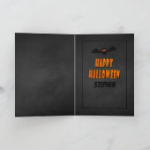 Gepersonaliseerd | Schattigee vleermuis Trick or t Kaart (Binnen)