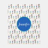 Gepersonaliseerd schemerteam gesynchroniseerd zwem fleece deken (Voorkant)