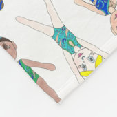 Gepersonaliseerd schemerteam gesynchroniseerd zwem fleece deken (Hoek)