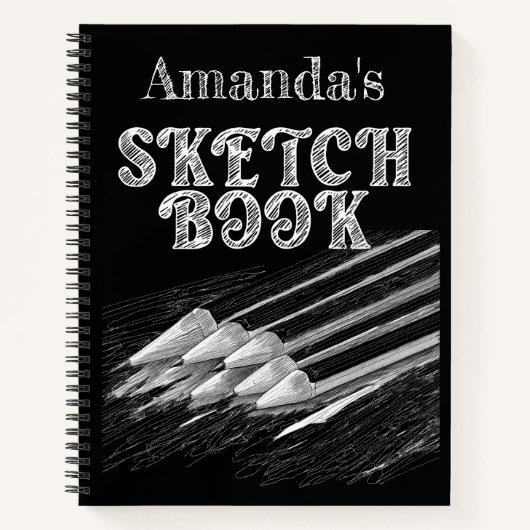 Gepersonaliseerd schetsboek notitieboek (Voorkant)