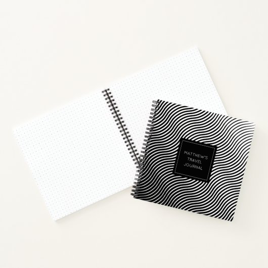 Gepersonaliseerd schetsboek voor optische golven notitieboek (Binnen)