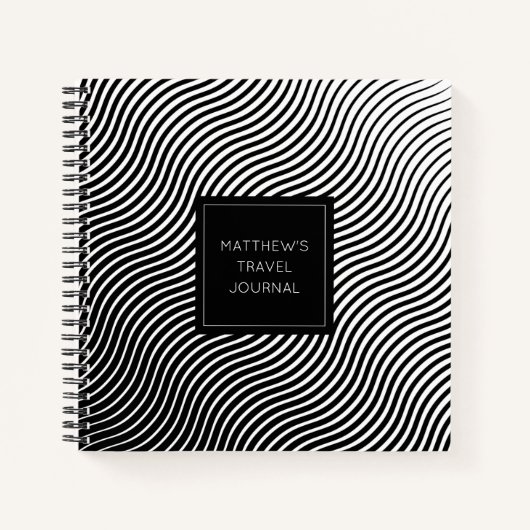 Gepersonaliseerd schetsboek voor optische golven notitieboek (Voorkant)