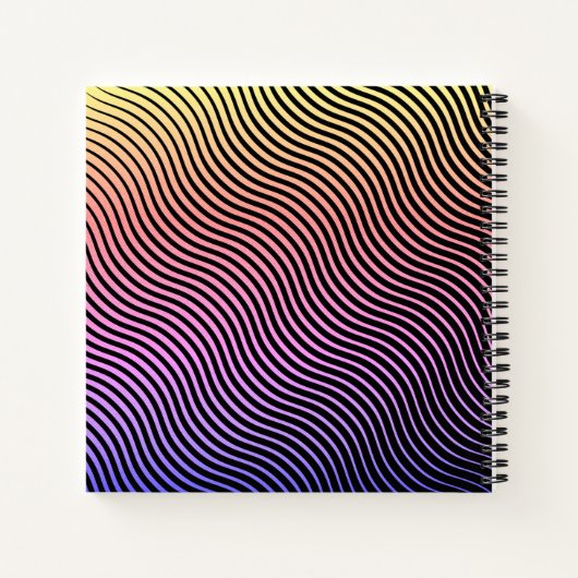 Gepersonaliseerd schetsboek voor optische golven notitieboek (Achterkant)