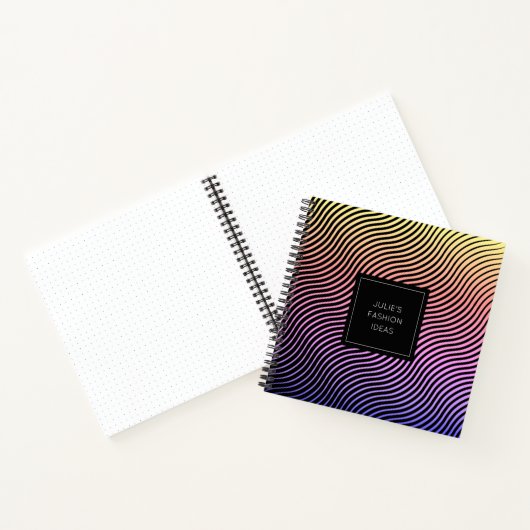 Gepersonaliseerd schetsboek voor optische golven notitieboek (Binnen)