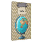 Gepersonaliseerd School World Wereldbol Klembord (Rechts)