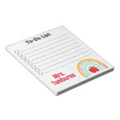 Gepersonaliseerd schoolaanbod regenboog leraar to- notitieblok (Schuin)