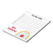 Gepersonaliseerd schoolaanbod regenboog leraar to- notitieblok (Linkerzijde)