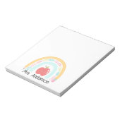 Gepersonaliseerd schoolaanbod regenboogdocent notitieblok (Linkerzijde)