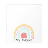 Gepersonaliseerd schoolaanbod regenboogdocent notitieblok (Voorkant)