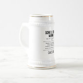 Gepersonaliseerd schoolbestuurslid Grappig Bierpul (Voorkant links)