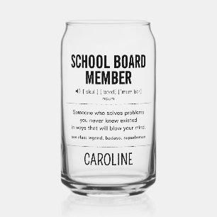 Gepersonaliseerd schoolbestuurslid Grappig Blikvorm Glas