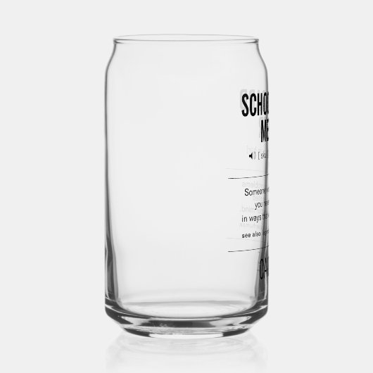 Gepersonaliseerd schoolbestuurslid Grappig Blikvorm Glas (Rechts)