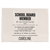 Gepersonaliseerd schoolbestuurslid Grappig Groot Cadeauzakje (Achterkant)