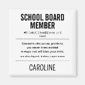 Gepersonaliseerd schoolbestuurslid Grappig Magneet (Voorkant)