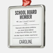 Gepersonaliseerd schoolbestuurslid Grappig Metalen Ornament (Links)