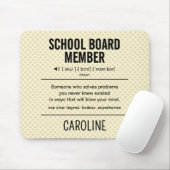 Gepersonaliseerd schoolbestuurslid Grappig Muismat (Met muis)