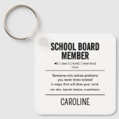 Gepersonaliseerd schoolbestuurslid Grappig Sleutelhanger (Voorkant)
