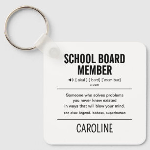 Gepersonaliseerd schoolbestuurslid Grappig Sleutelhanger