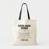 Gepersonaliseerd schoolbestuurslid Grappig Tote Bag (Voorkant)