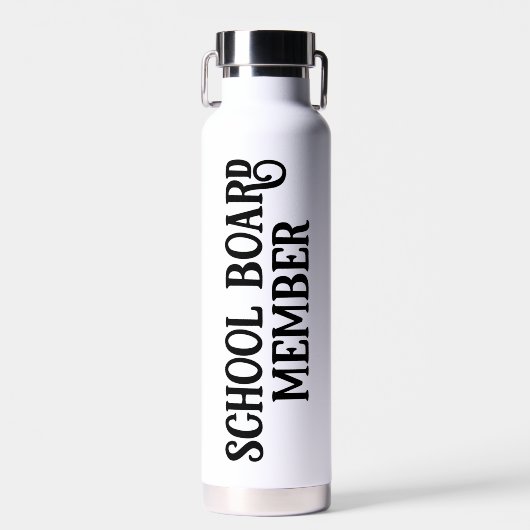 Gepersonaliseerd schoolbestuurslid waterfles (Voorkant)
