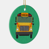 Gepersonaliseerd schoolbus-/busbestuurderscadeau-O Keramisch Ornament (Rechts)