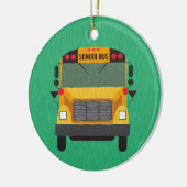 Gepersonaliseerd schoolbus-/busbestuurderscadeau-O Keramisch Ornament (Links)