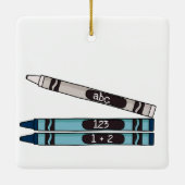 Gepersonaliseerd schooljaar Crayon Keramisch Ornament (Achterkant)
