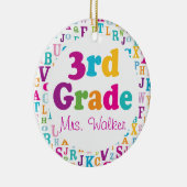 Gepersonaliseerd schoollerarenornament van de derd keramisch ornament (Rechts)