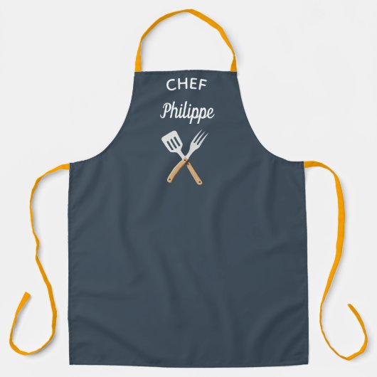 Gepersonaliseerd schort, aangepaste naam schort (Voorkant)