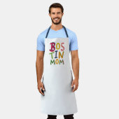 Gepersonaliseerd Schort van Bostin Mam Black (Gedragen)