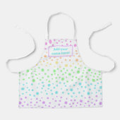 Gepersonaliseerd Schort van Rainbow Polka Dot Kind (Voorkant)