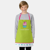 Gepersonaliseerd Schort voor kinderen met een cupc (Gedragen)