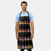 gepersonaliseerd schort voor kleurrijke gitaarspel (Gedragen)